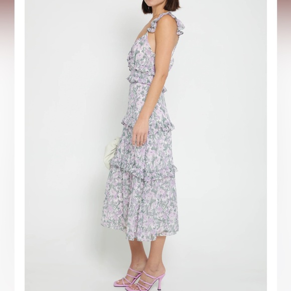 Few Moda o.p.t Ingrid Dress in Purple Floral - Picture 3 of 6